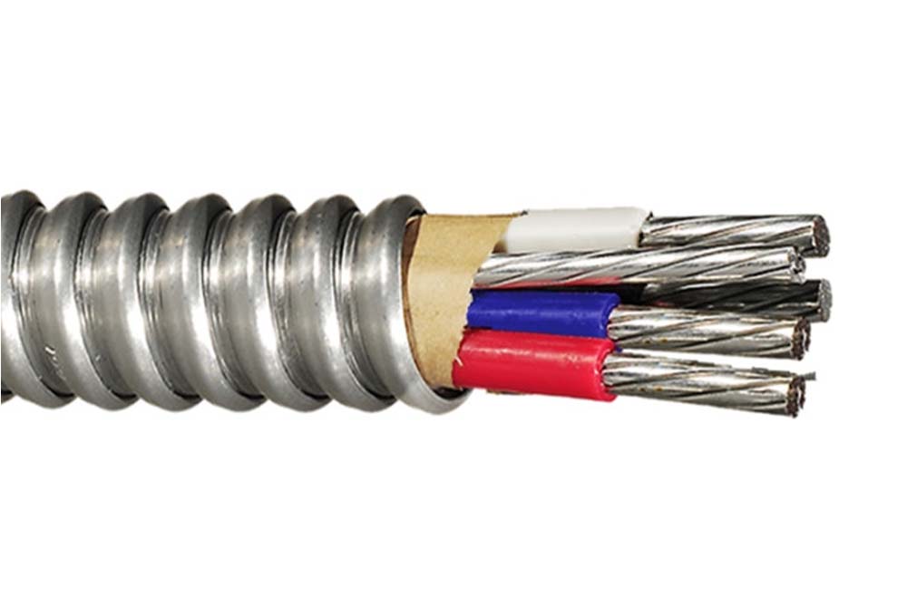 Aluminum AC90 Armoured Building Wire 4 Conductors
